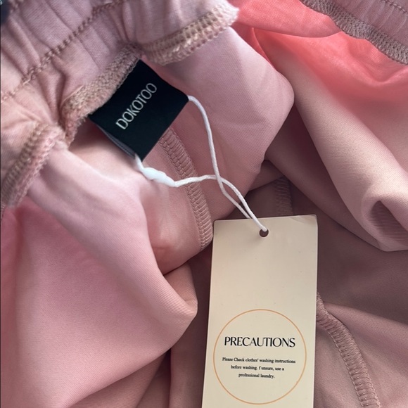 Dokotoo Women's Pink Wide Leg Pants - Picture 2 of 10